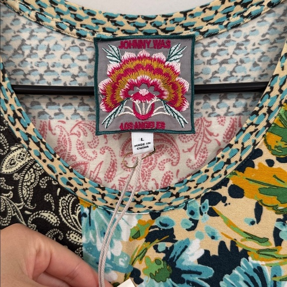 NWT Johnny Was Paisley patch relaxed fit boho shift dress - Picture 7 of 8